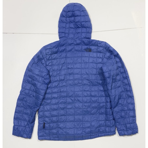 The North Face Women's Thermoball Hooded Jacket Coat Size S Quilted Puffer Blue - Picture 13 of 15
